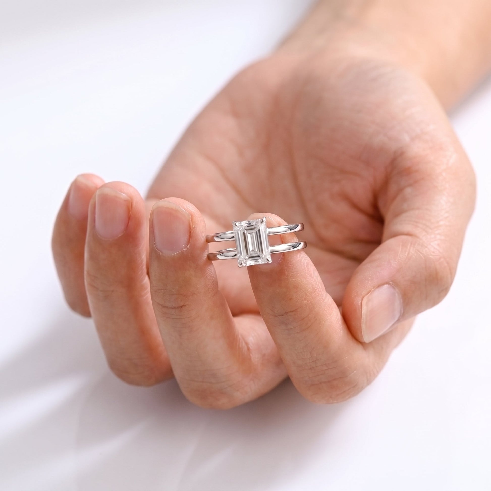 2 CT Marquise Pave Lab Grown Engagement Ring