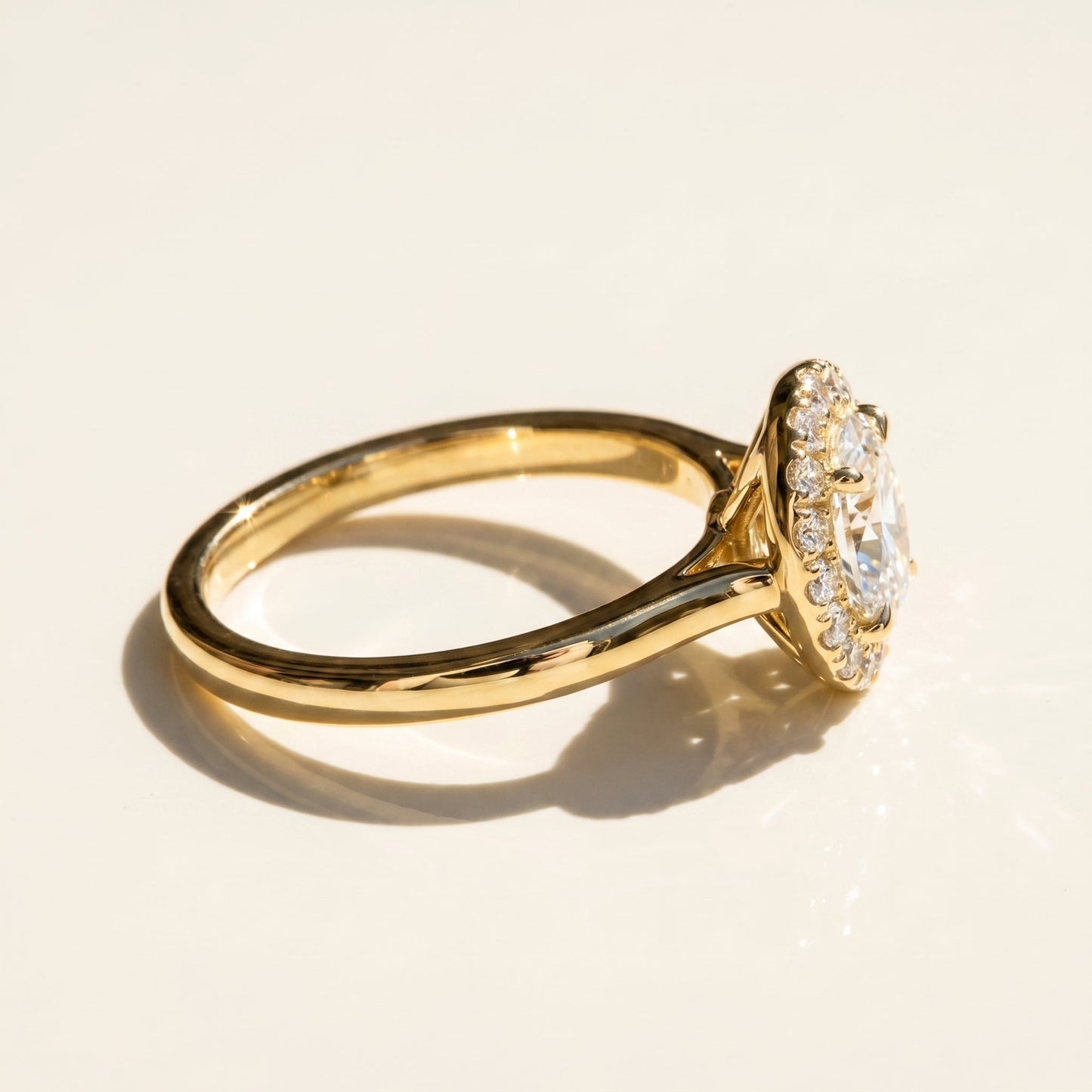 2 CT Marquise Pave Lab Grown Engagement Ring