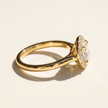 2 CT Marquise Pave Lab Grown Engagement Ring