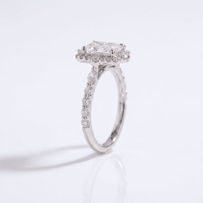 2 CT Marquise Pave Lab Grown Engagement Ring