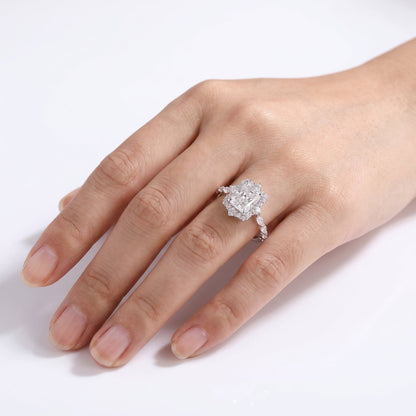 2 CT Marquise Pave Lab Grown Engagement Ring