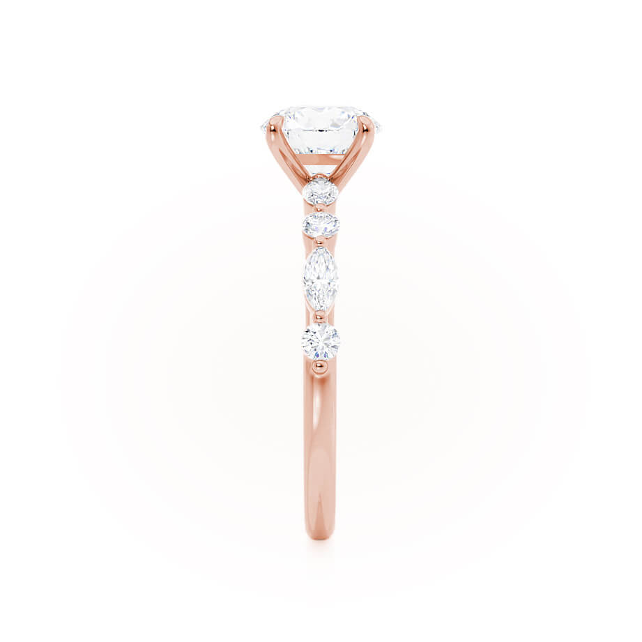 1 CT Oval Pave Moissanite Engagement Ring