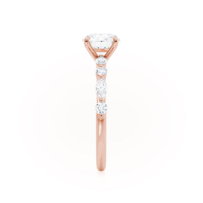 1 CT Oval Pave Moissanite Engagement Ring