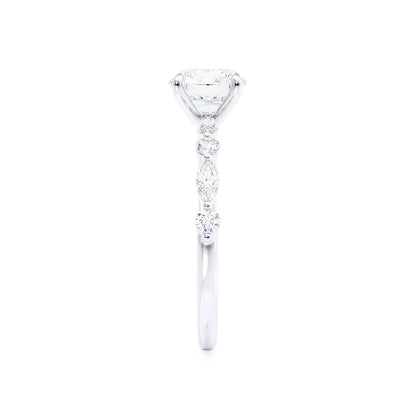 1 CT Round Pave Moissanite Engagement Ring