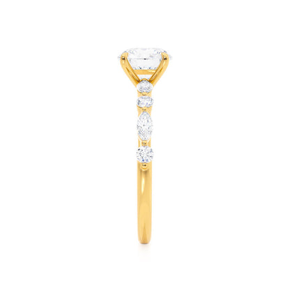 5 CT Oval Pave Moissanite Engagement Ring