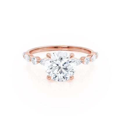 1 CT Round Pave Moissanite Engagement Ring
