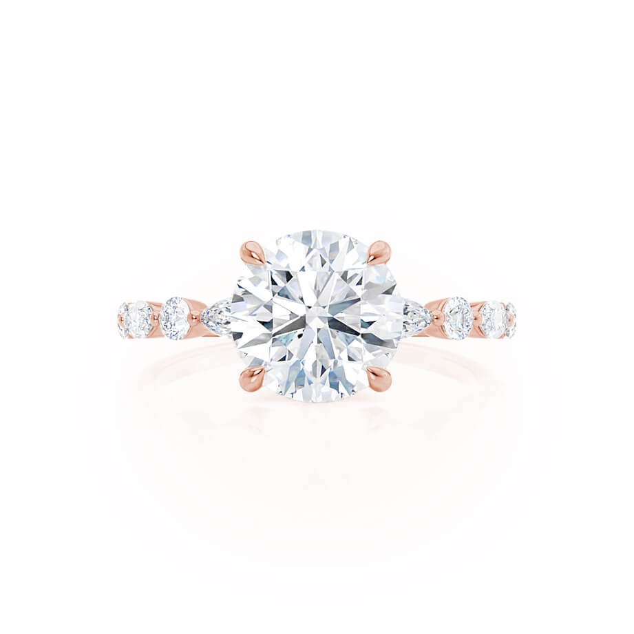 1 CT Round Pave Moissanite Engagement Ring