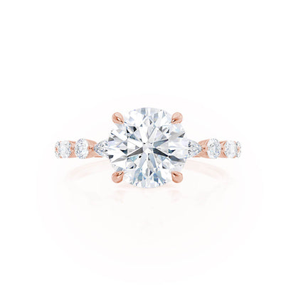 1 CT Round Pave Moissanite Engagement Ring