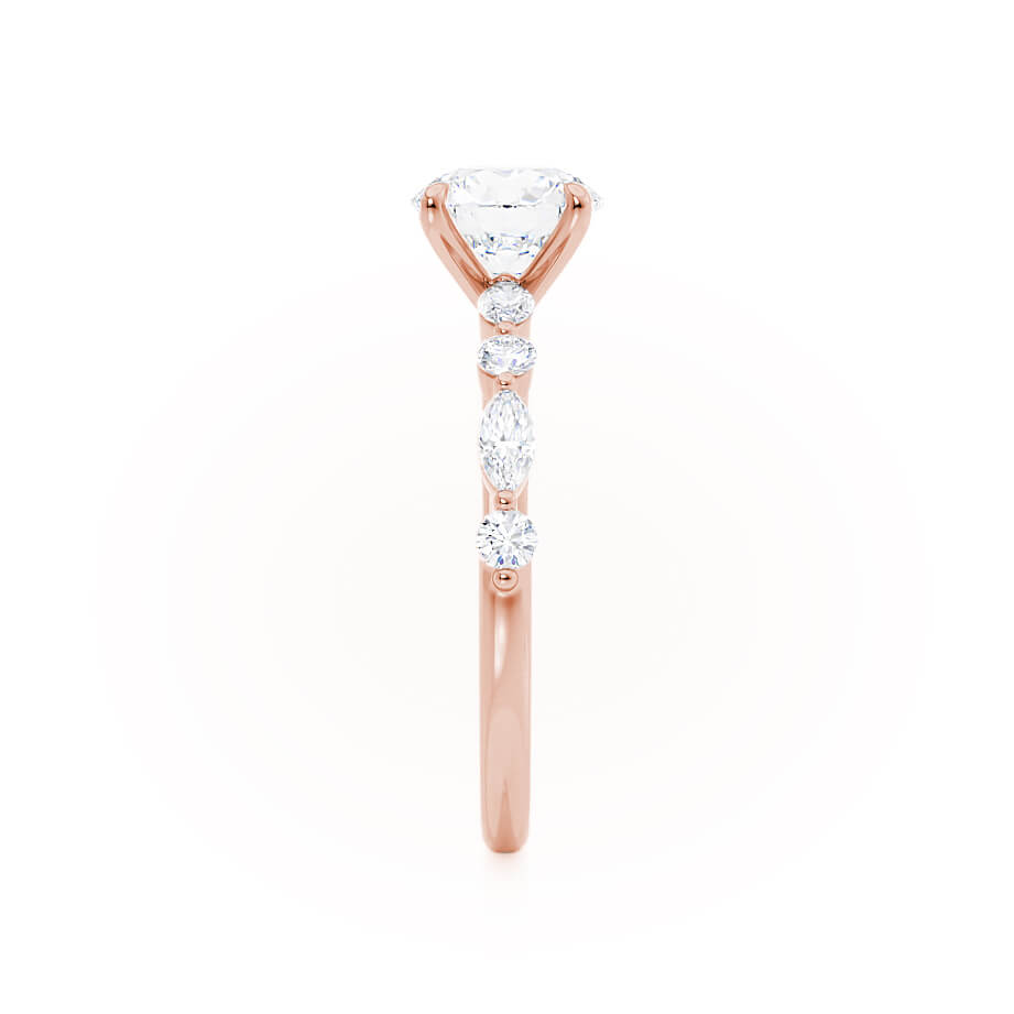 1 CT Oval Pave Moissanite Engagement Ring