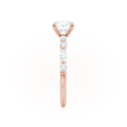 1 CT Oval Pave Moissanite Engagement Ring