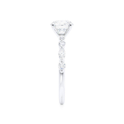 1 CT Round Pave Moissanite Engagement Ring
