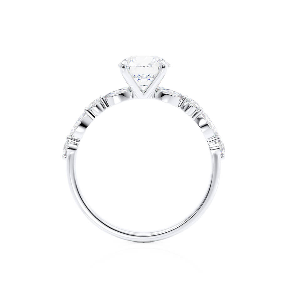 1 CT Round Pave Moissanite Engagement Ring
