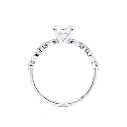 1 CT Round Pave Moissanite Engagement Ring