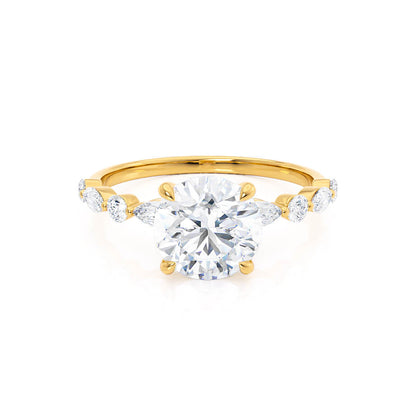 1 CT Round Pave Moissanite Engagement Ring