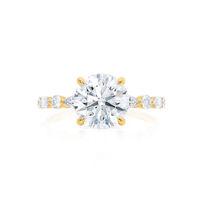 1 CT Round Pave Moissanite Engagement Ring