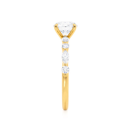 1 CT Round Pave Moissanite Engagement Ring