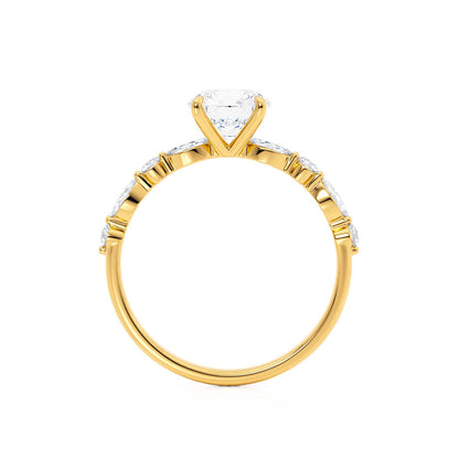 1 CT Round Pave Moissanite Engagement Ring