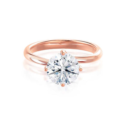 1.2 CT Round Solitaire Moissanite Engagement Ring