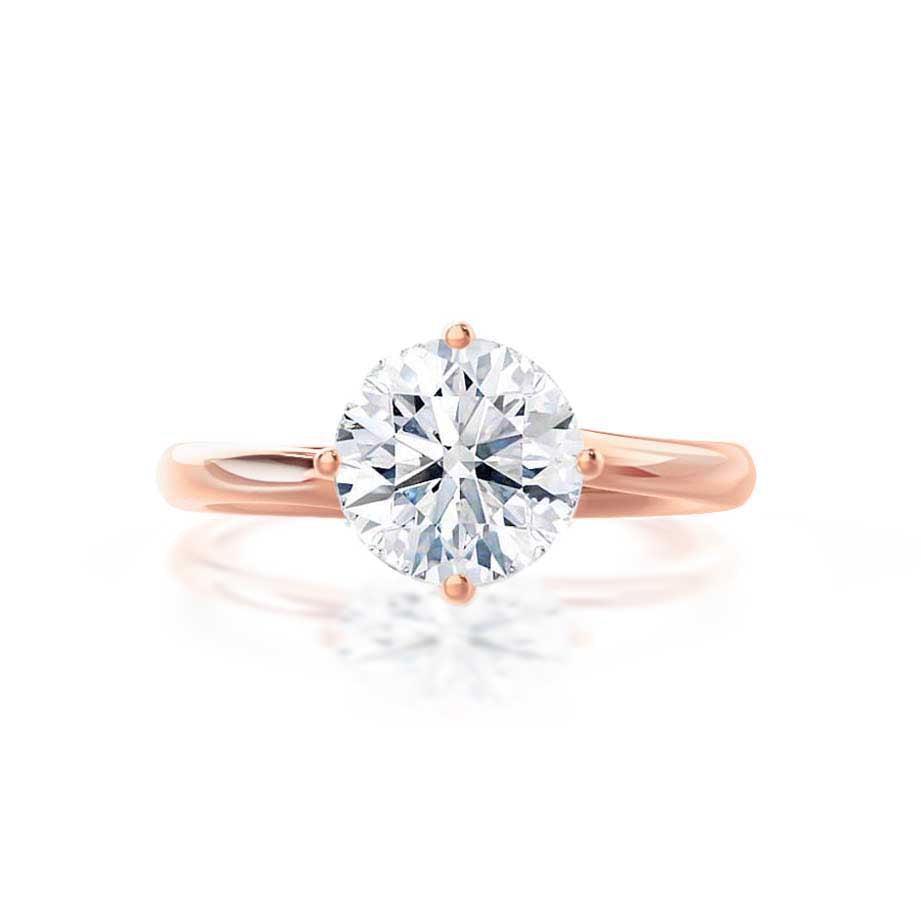 1.2 CT Round Solitaire Moissanite Engagement Ring