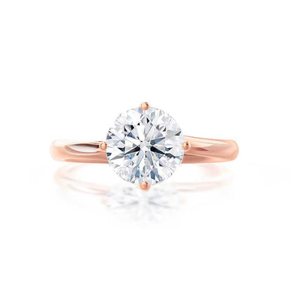 1.2 CT Round Solitaire Moissanite Engagement Ring