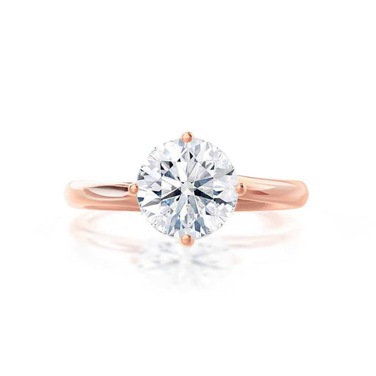 1.2 CT Round Solitaire Moissanite Engagement Ring