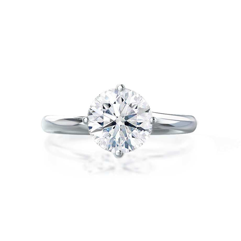 1.2 CT Round Solitaire Moissanite Engagement Ring