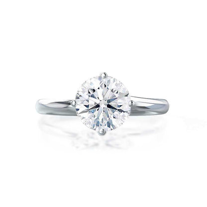 1.2 CT Round Solitaire Moissanite Engagement Ring
