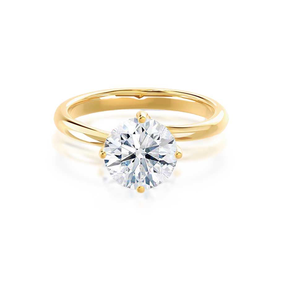 1.2 CT Round Solitaire Moissanite Engagement Ring