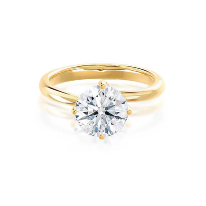 1.2 CT Round Solitaire Moissanite Engagement Ring