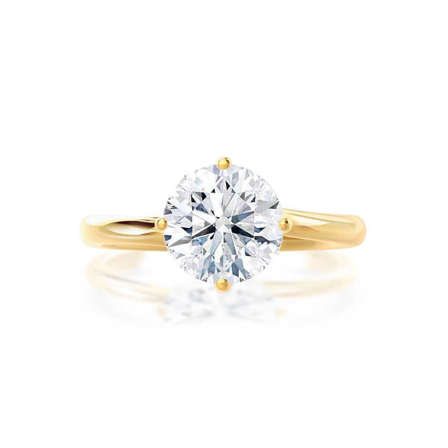 1.2 CT Round Solitaire Moissanite Engagement Ring