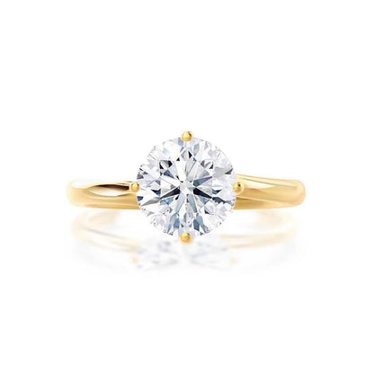 1.2 CT Round Solitaire Moissanite Engagement Ring