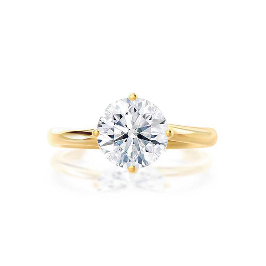 1.2 CT Round Solitaire Moissanite Engagement Ring