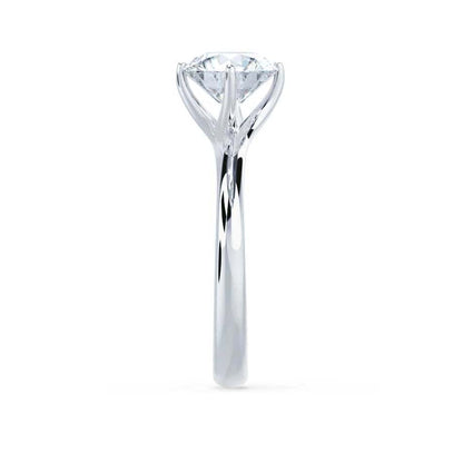 1.2 CT Round Solitaire Moissanite Engagement Ring