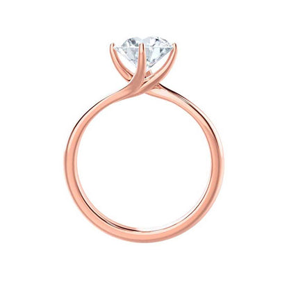 1.2 CT Round Solitaire Moissanite Engagement Ring