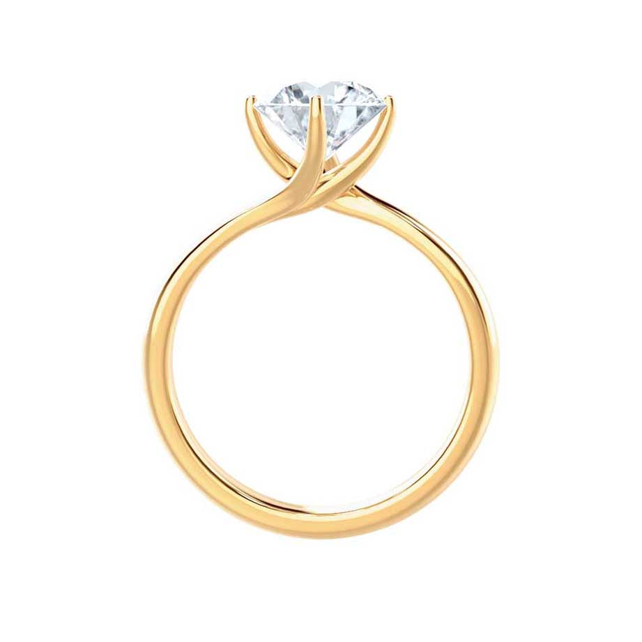 1.2 CT Round Solitaire Moissanite Engagement Ring