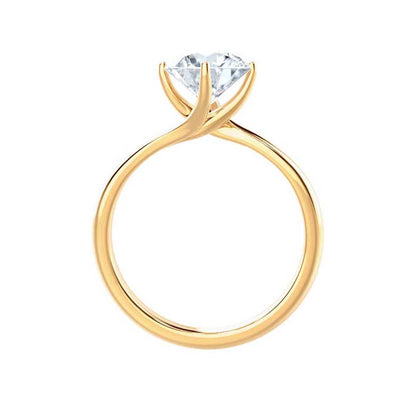 1.2 CT Round Solitaire Moissanite Engagement Ring