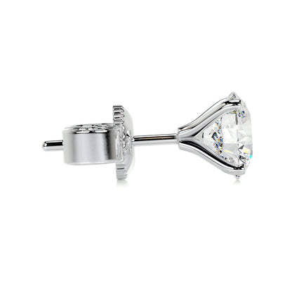 2 TCW Round Moissanite Stud Earrings