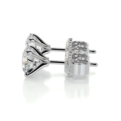 2 TCW Round Moissanite Stud Earrings