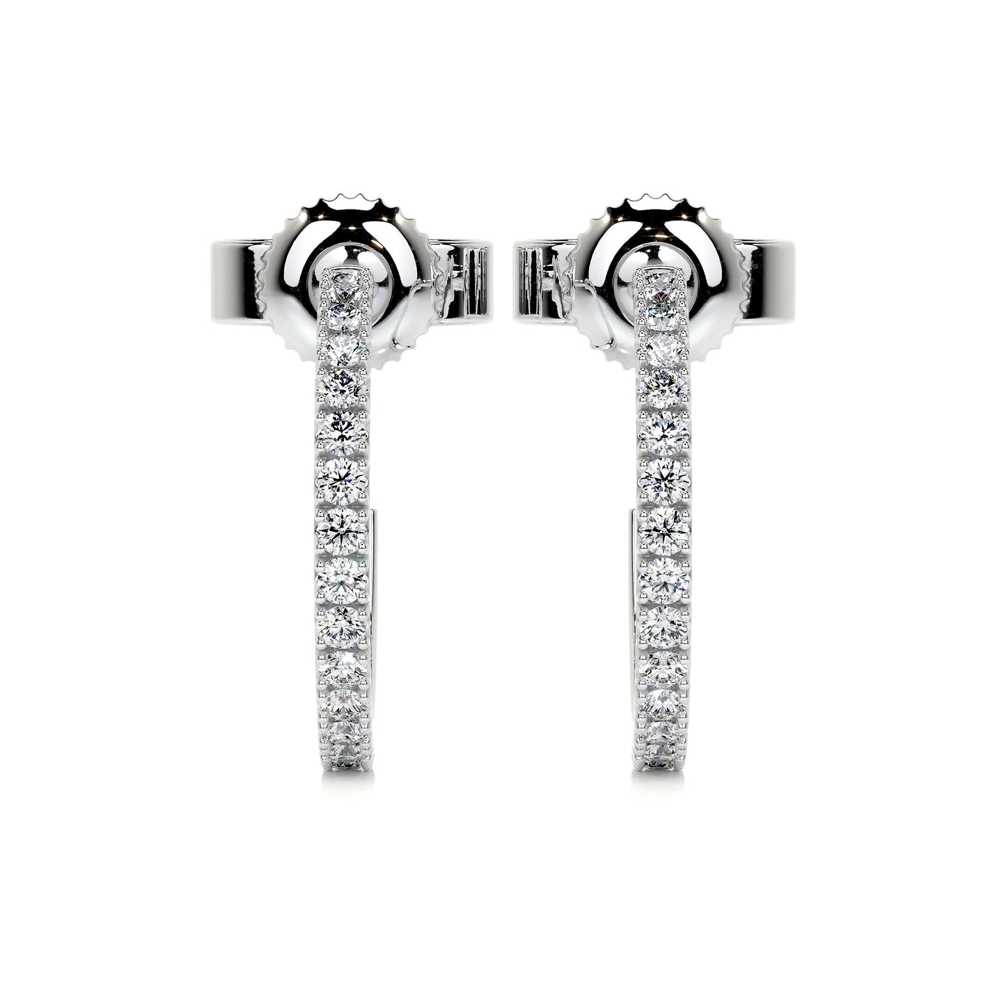 1 TCW Round Moissanite Stud Earrings