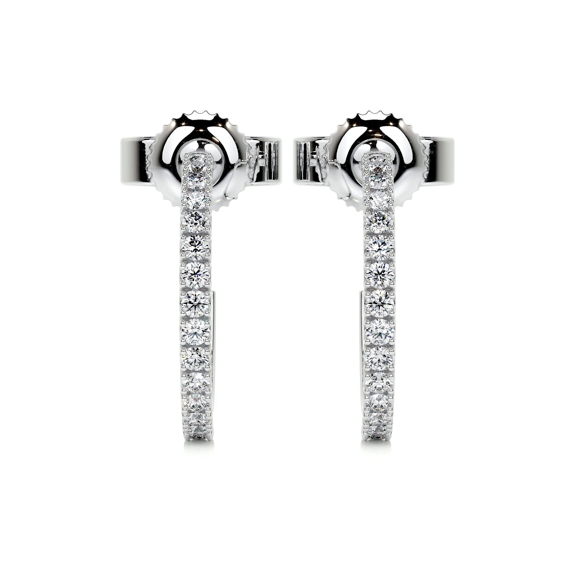 1 TCW Round Moissanite Stud Earrings