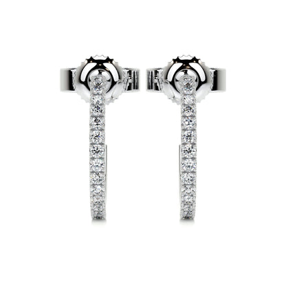 1 TCW Round Moissanite Stud Earrings