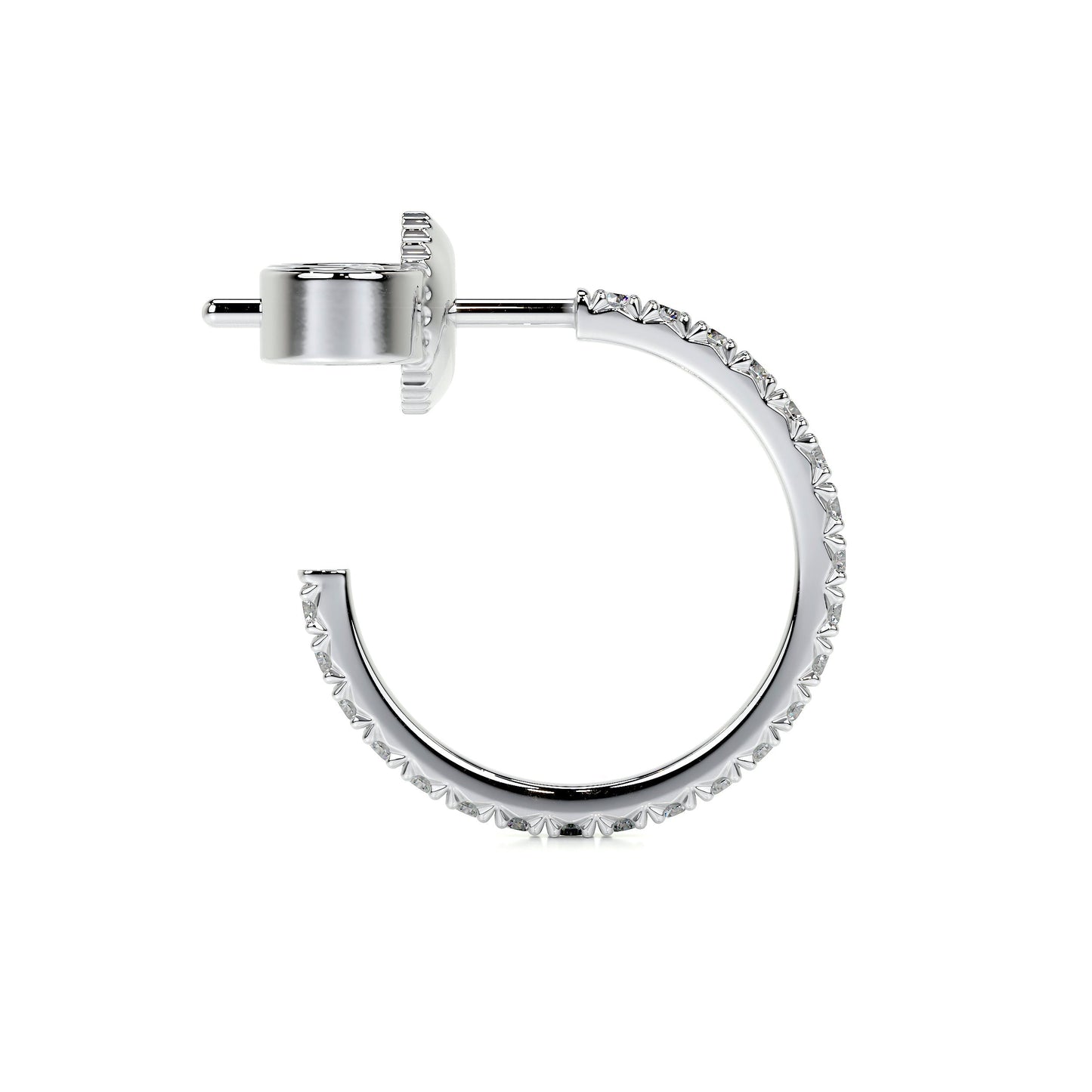 1 TCW Round Moissanite Stud Earrings
