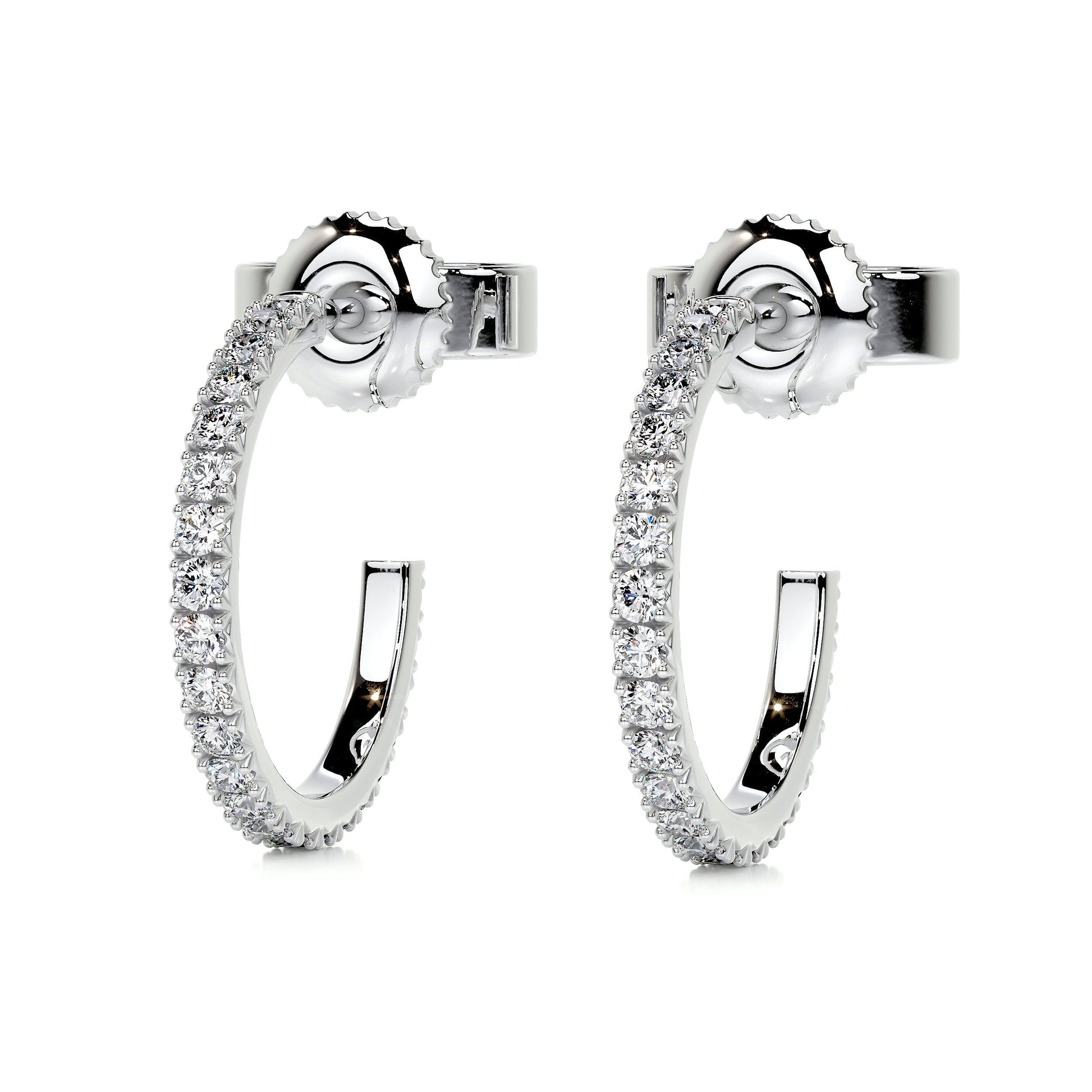 1 TCW Round Moissanite Stud Earrings