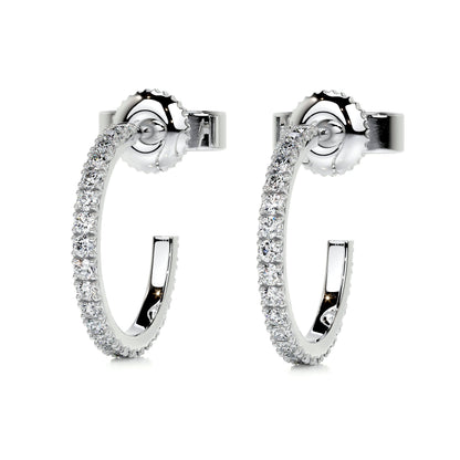 1 TCW Round Moissanite Stud Earrings