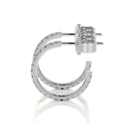 1 TCW Round Moissanite Stud Earrings