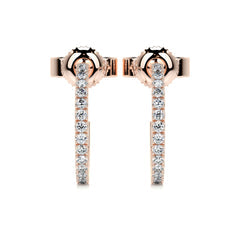 1 TCW Round Moissanite Stud Earrings