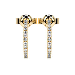 1 TCW Round Moissanite Stud Earrings