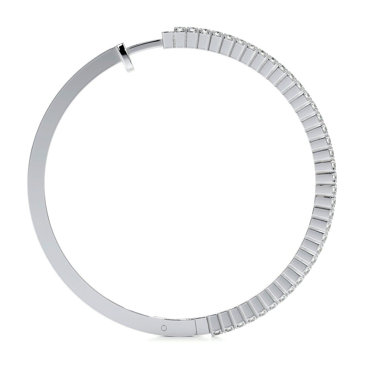 1.2 TCW Round Moissanite Hoop Earrings