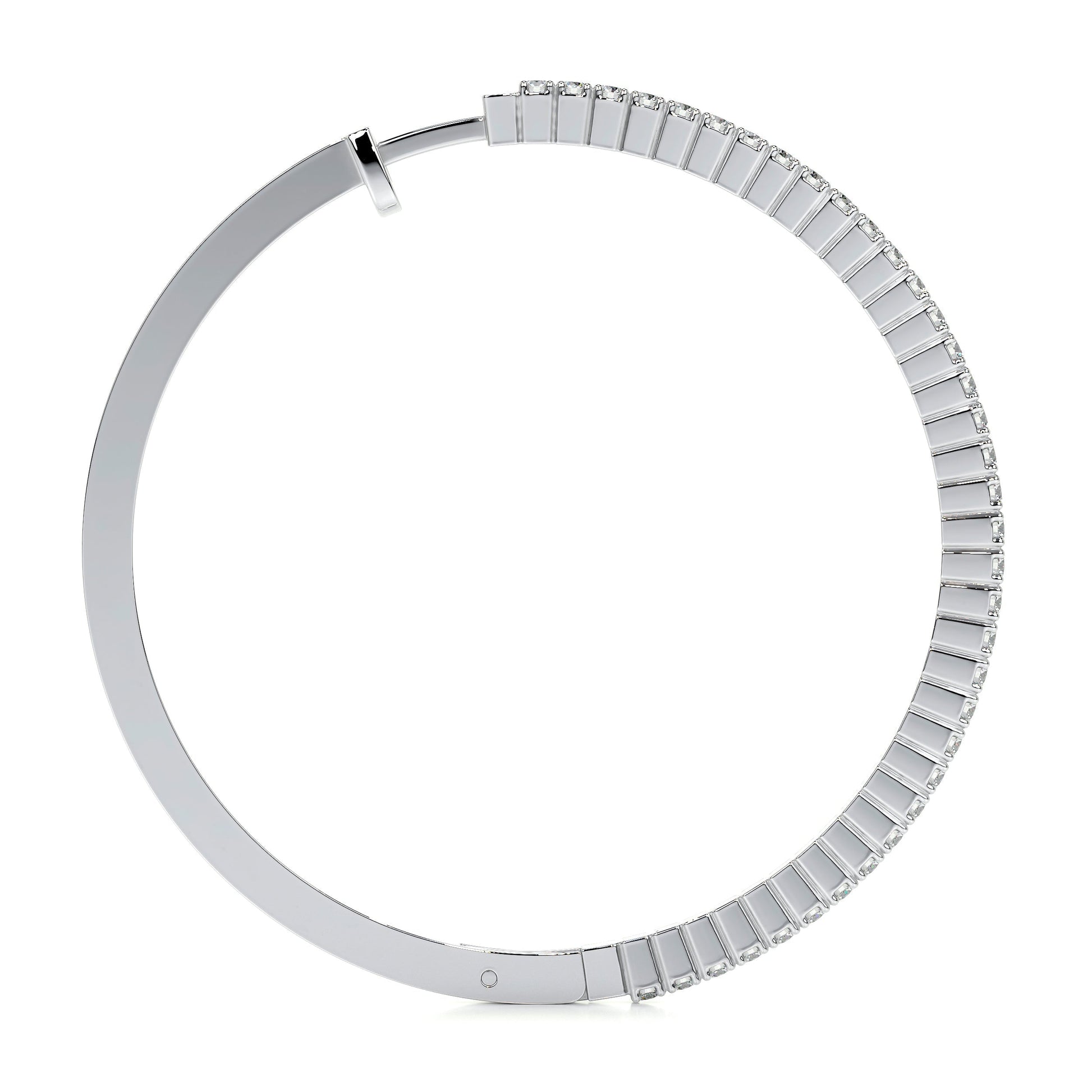 1.2 TCW Round Moissanite Hoop Earrings