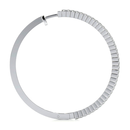 1.2 TCW Round Moissanite Hoop Earrings